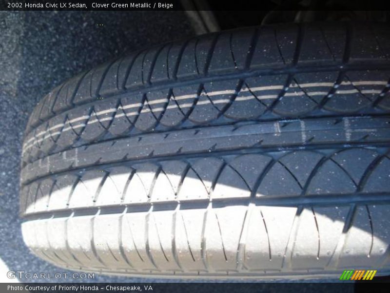 Clover Green Metallic / Beige 2002 Honda Civic LX Sedan