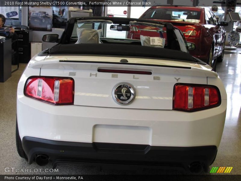 Performance White / Charcoal Black 2010 Ford Mustang Shelby GT500 Convertible