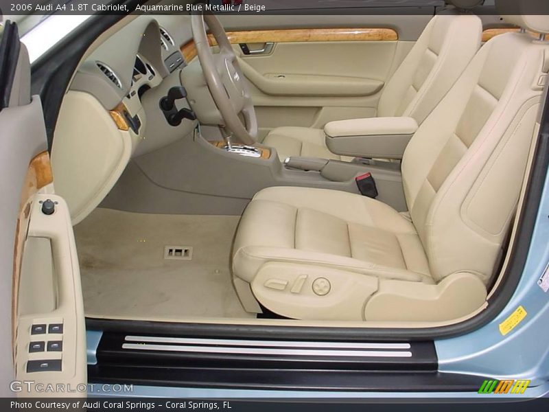 Aquamarine Blue Metallic / Beige 2006 Audi A4 1.8T Cabriolet