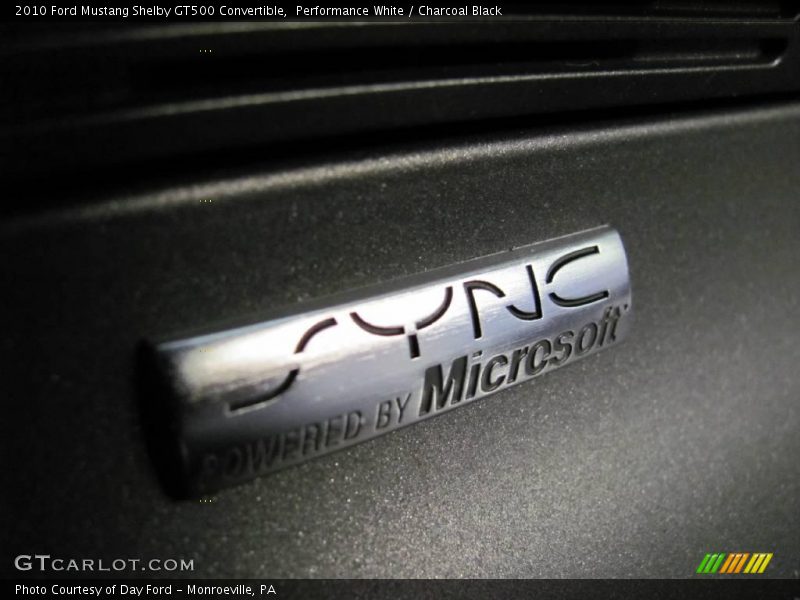 Performance White / Charcoal Black 2010 Ford Mustang Shelby GT500 Convertible