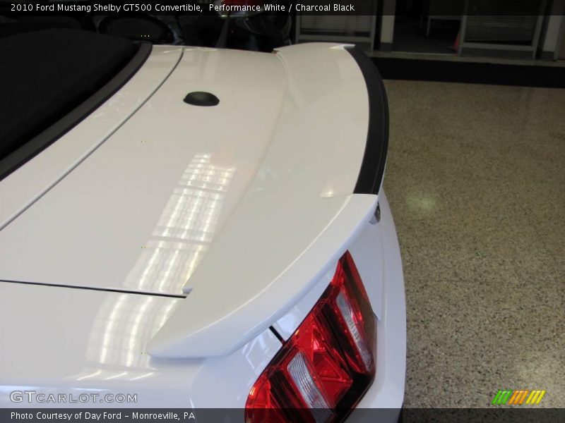 Performance White / Charcoal Black 2010 Ford Mustang Shelby GT500 Convertible