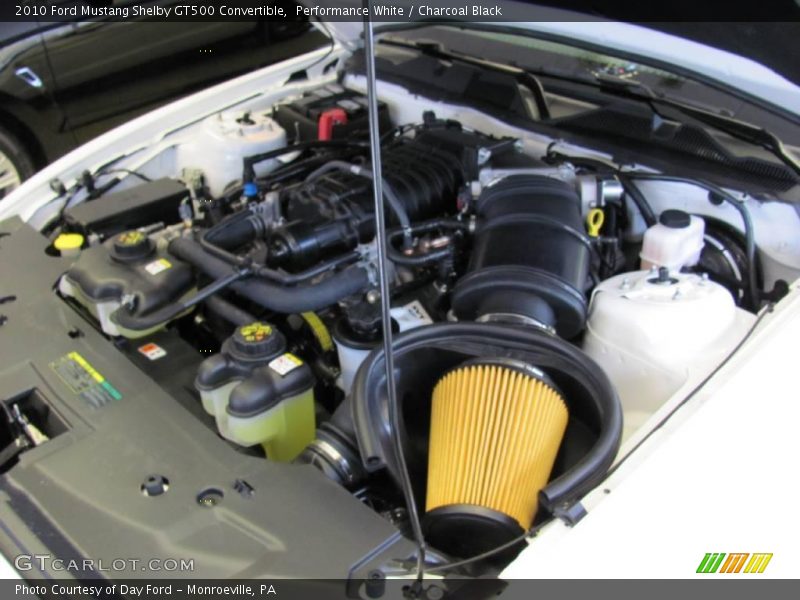 Performance White / Charcoal Black 2010 Ford Mustang Shelby GT500 Convertible