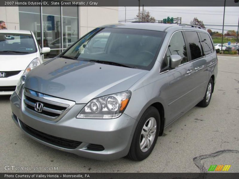 Slate Green Metallic / Gray 2007 Honda Odyssey EX