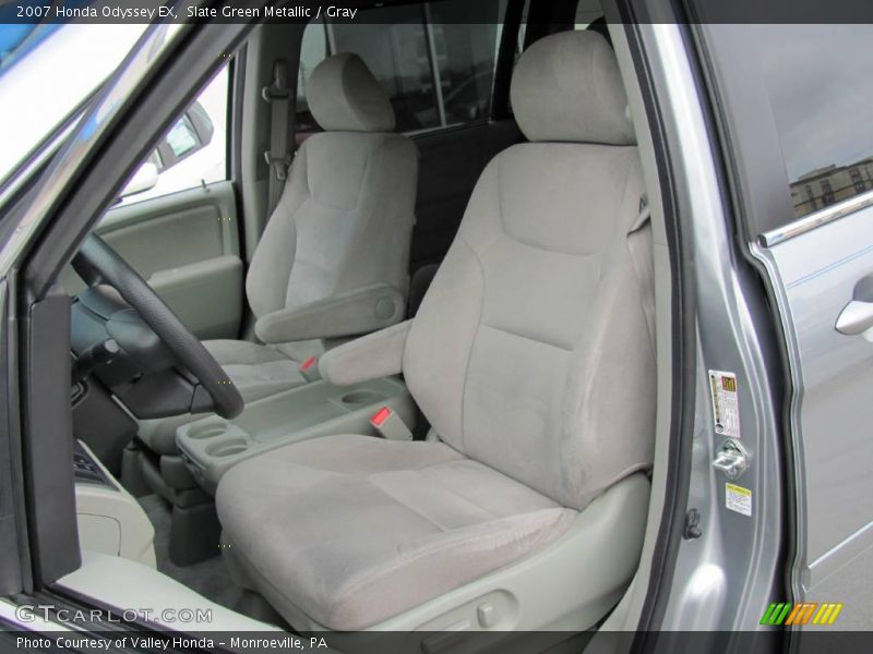 Slate Green Metallic / Gray 2007 Honda Odyssey EX