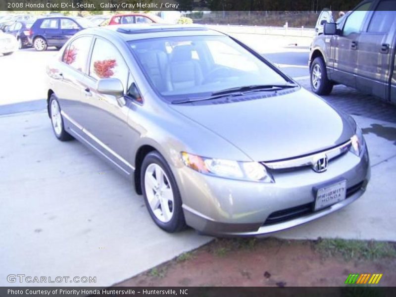 Galaxy Gray Metallic / Gray 2008 Honda Civic EX-L Sedan