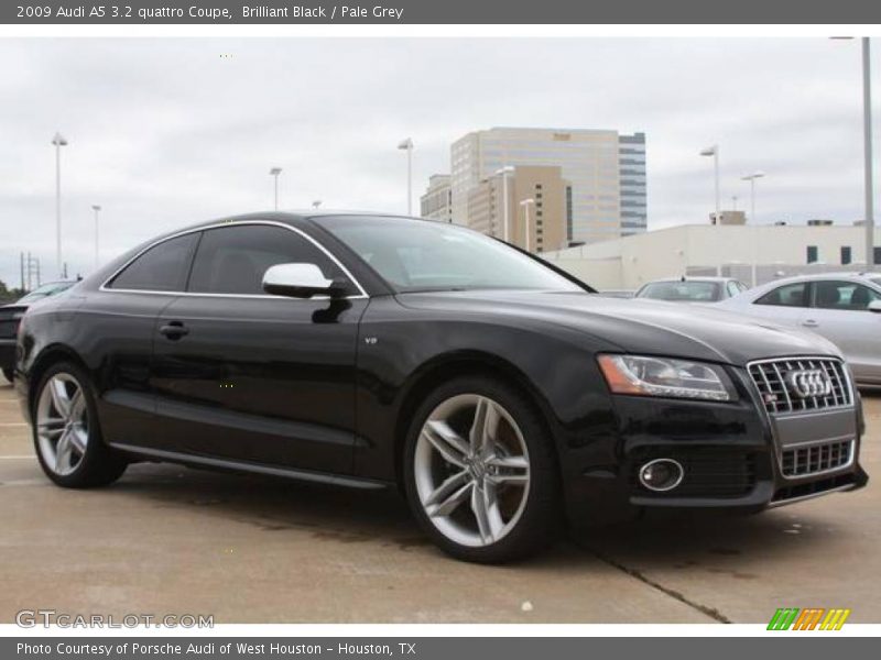 Brilliant Black / Pale Grey 2009 Audi A5 3.2 quattro Coupe