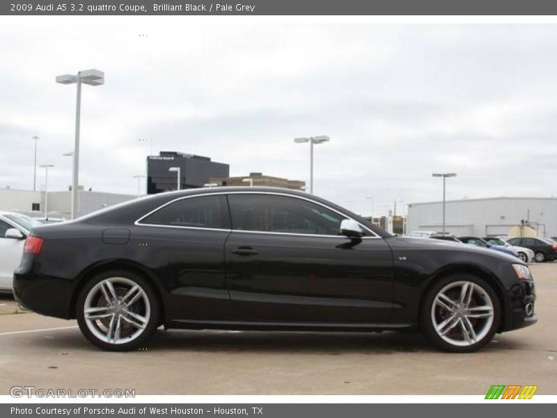 Brilliant Black / Pale Grey 2009 Audi A5 3.2 quattro Coupe