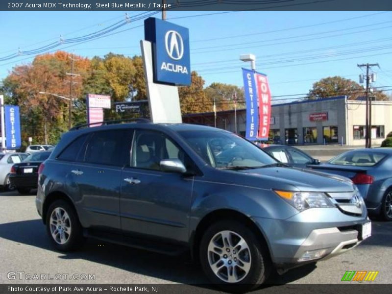 Steel Blue Metallic / Taupe 2007 Acura MDX Technology