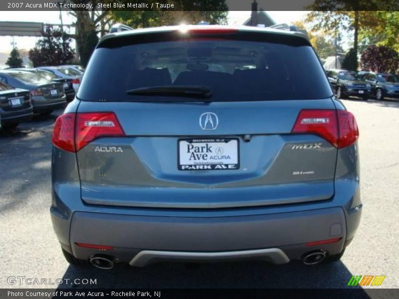 Steel Blue Metallic / Taupe 2007 Acura MDX Technology