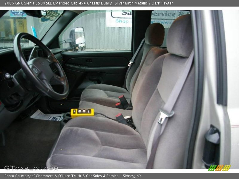 Silver Birch Metallic / Dark Pewter 2006 GMC Sierra 3500 SLE Extended Cab 4x4 Chassis Dually