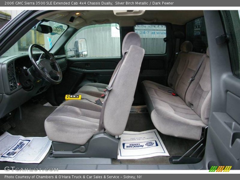 Silver Birch Metallic / Dark Pewter 2006 GMC Sierra 3500 SLE Extended Cab 4x4 Chassis Dually