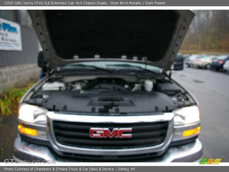 Silver Birch Metallic / Dark Pewter 2006 GMC Sierra 3500 SLE Extended Cab 4x4 Chassis Dually