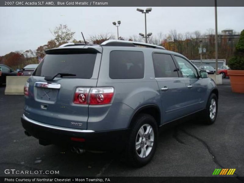 Blue Gold Metallic / Titanium 2007 GMC Acadia SLT AWD