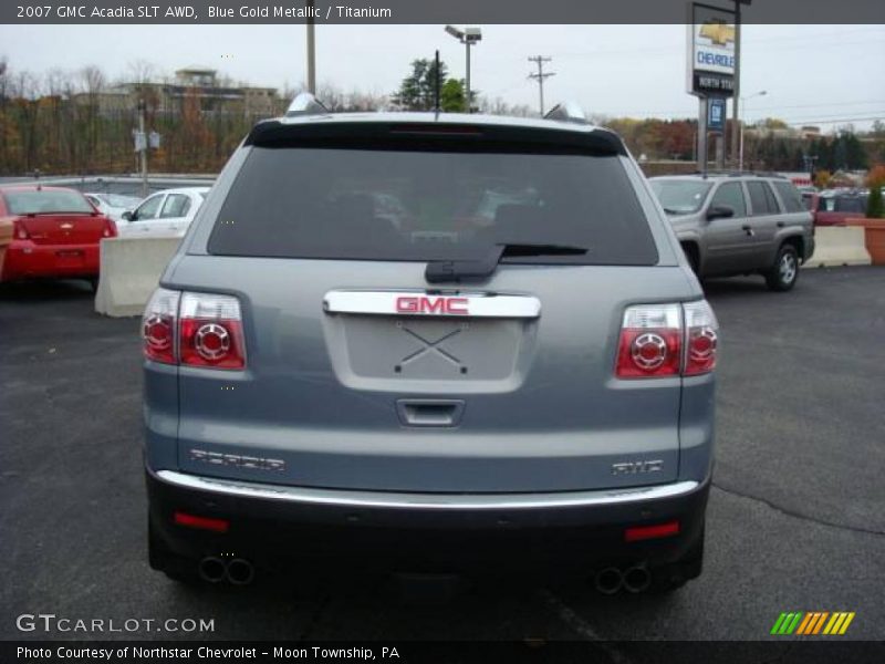Blue Gold Metallic / Titanium 2007 GMC Acadia SLT AWD