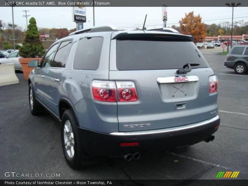 Blue Gold Metallic / Titanium 2007 GMC Acadia SLT AWD