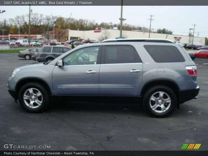Blue Gold Metallic / Titanium 2007 GMC Acadia SLT AWD