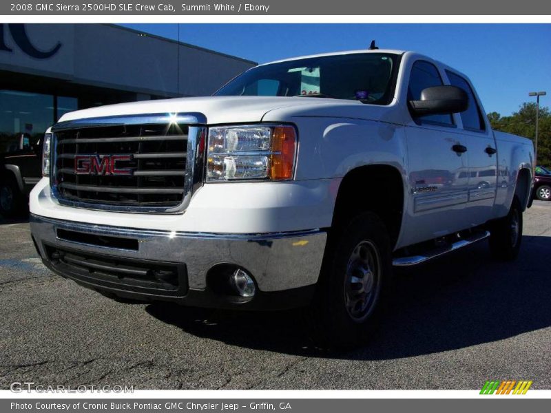Summit White / Ebony 2008 GMC Sierra 2500HD SLE Crew Cab