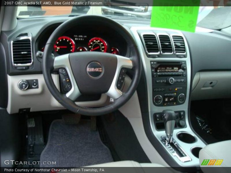 Blue Gold Metallic / Titanium 2007 GMC Acadia SLT AWD