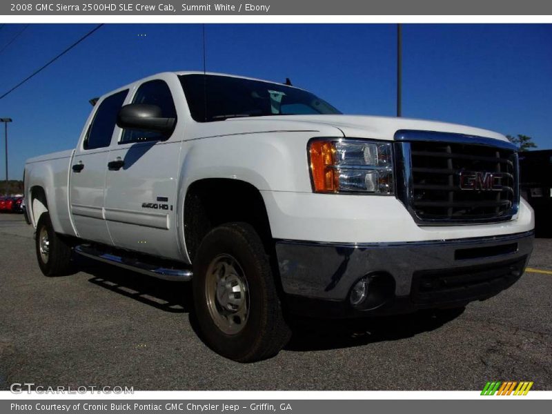Summit White / Ebony 2008 GMC Sierra 2500HD SLE Crew Cab