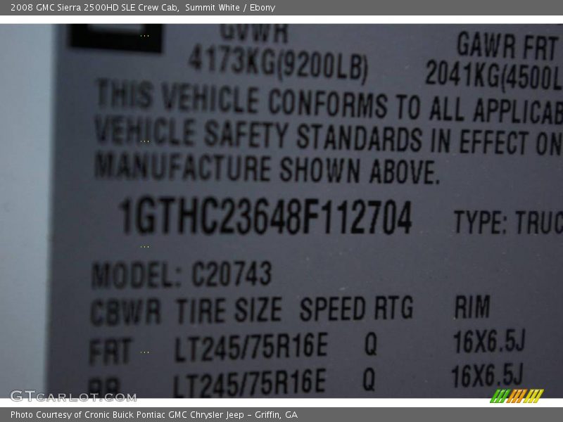 Summit White / Ebony 2008 GMC Sierra 2500HD SLE Crew Cab