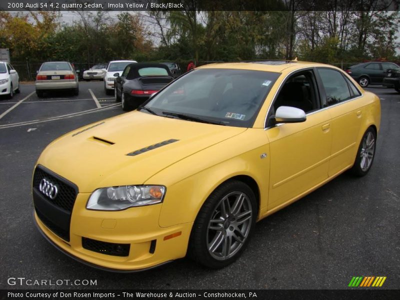 Imola Yellow / Black/Black 2008 Audi S4 4.2 quattro Sedan