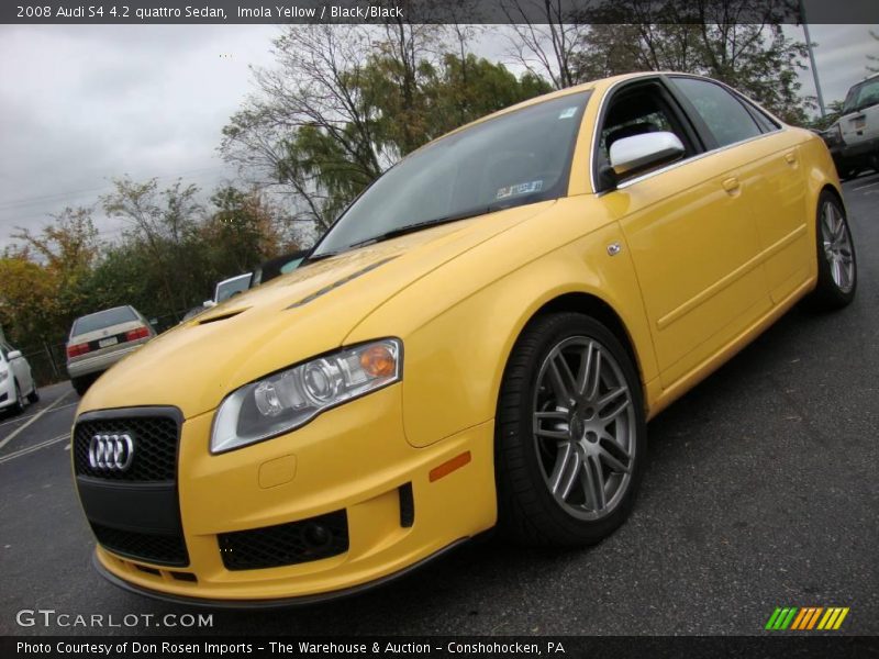 Imola Yellow / Black/Black 2008 Audi S4 4.2 quattro Sedan