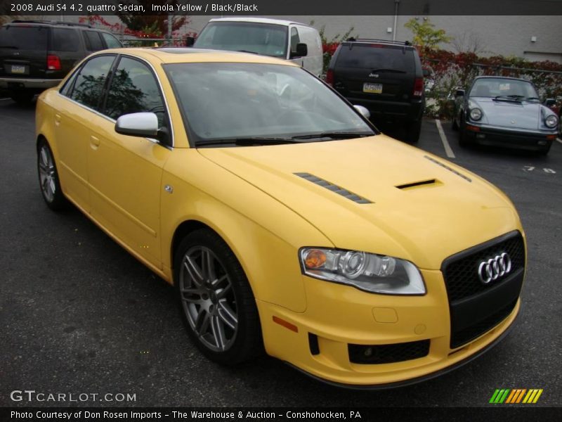Imola Yellow / Black/Black 2008 Audi S4 4.2 quattro Sedan