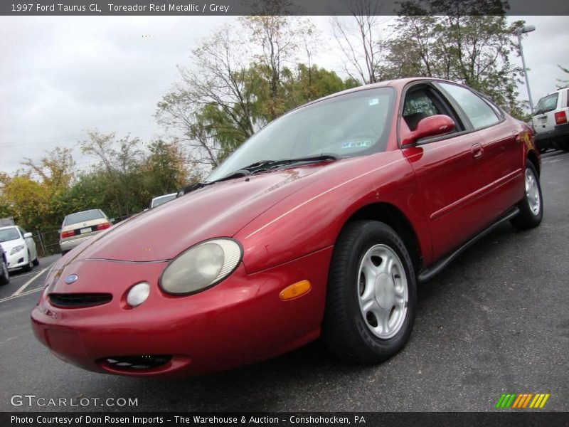 Toreador Red Metallic / Grey 1997 Ford Taurus GL