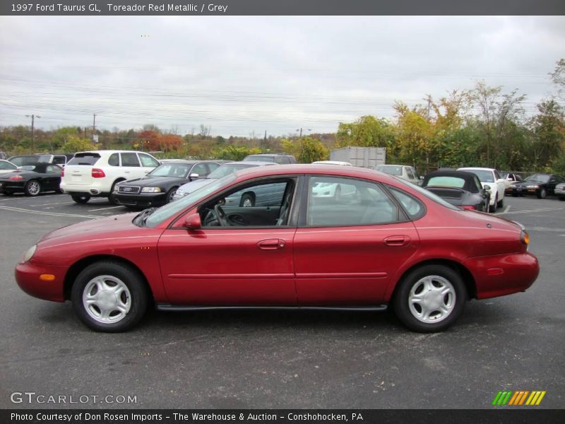 Toreador Red Metallic / Grey 1997 Ford Taurus GL