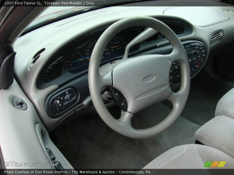 Toreador Red Metallic / Grey 1997 Ford Taurus GL