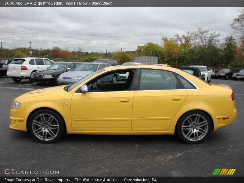 Imola Yellow / Black/Black 2008 Audi S4 4.2 quattro Sedan