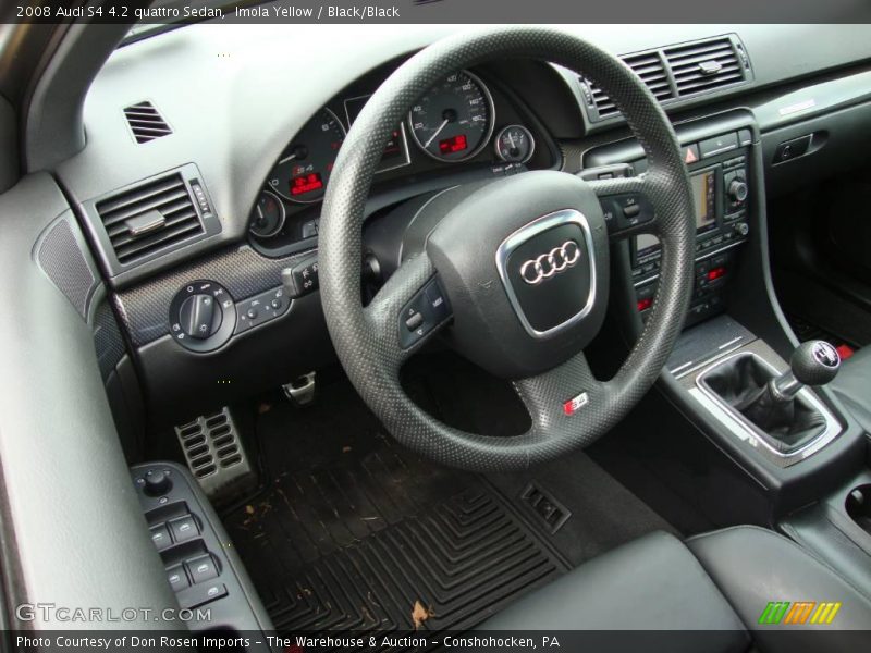 Imola Yellow / Black/Black 2008 Audi S4 4.2 quattro Sedan