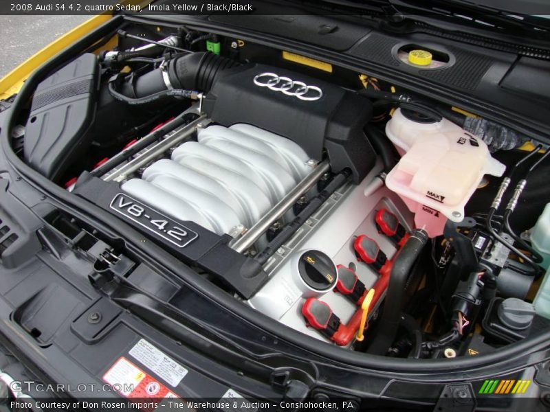 Imola Yellow / Black/Black 2008 Audi S4 4.2 quattro Sedan