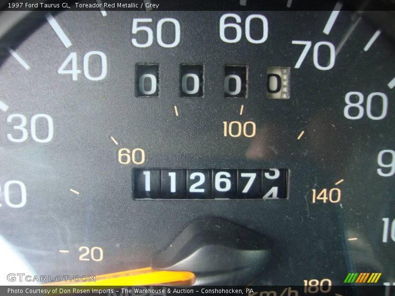 Toreador Red Metallic / Grey 1997 Ford Taurus GL