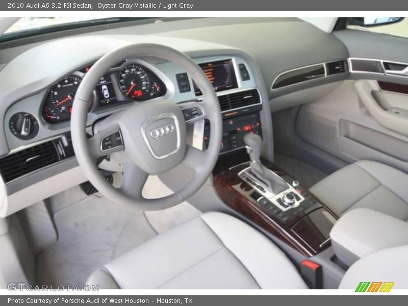 Oyster Gray Metallic / Light Gray 2010 Audi A6 3.2 FSI Sedan