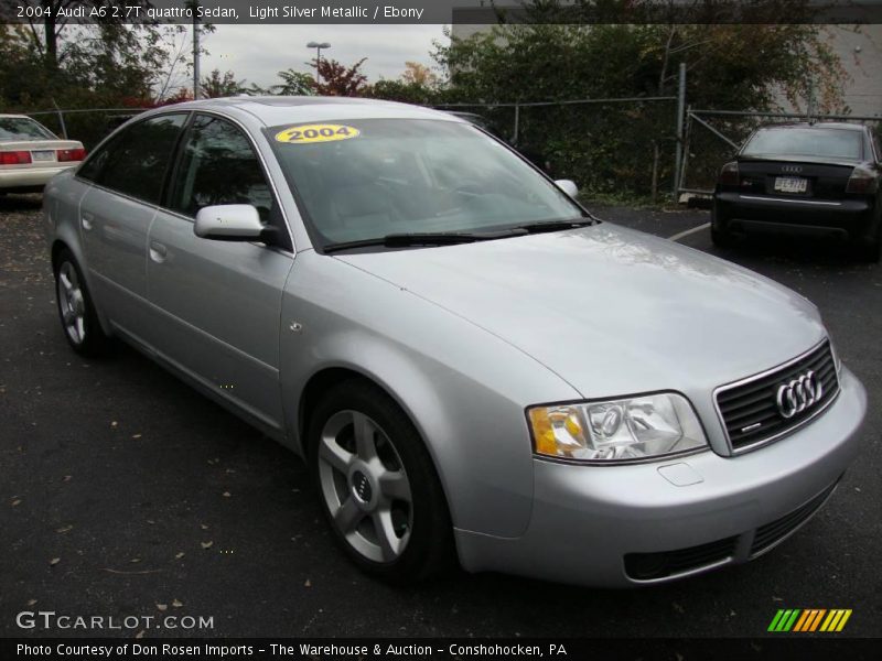 Light Silver Metallic / Ebony 2004 Audi A6 2.7T quattro Sedan