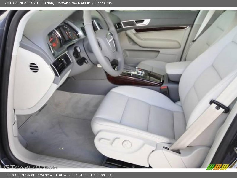 Oyster Gray Metallic / Light Gray 2010 Audi A6 3.2 FSI Sedan