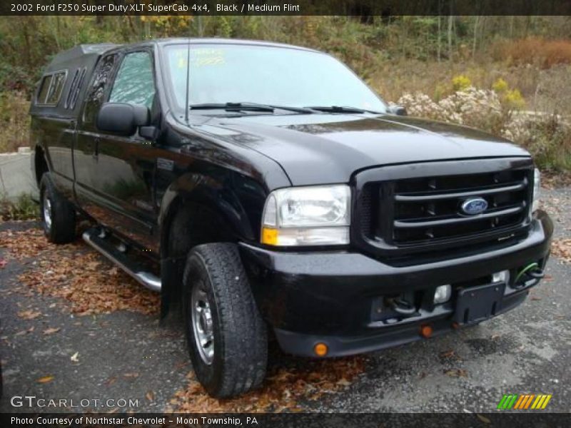 Black / Medium Flint 2002 Ford F250 Super Duty XLT SuperCab 4x4