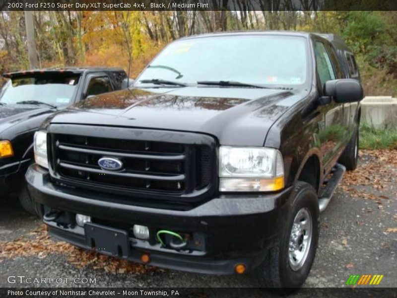 Black / Medium Flint 2002 Ford F250 Super Duty XLT SuperCab 4x4