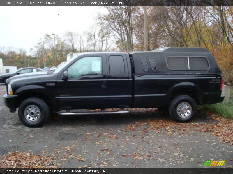 Black / Medium Flint 2002 Ford F250 Super Duty XLT SuperCab 4x4