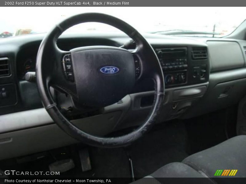 Black / Medium Flint 2002 Ford F250 Super Duty XLT SuperCab 4x4