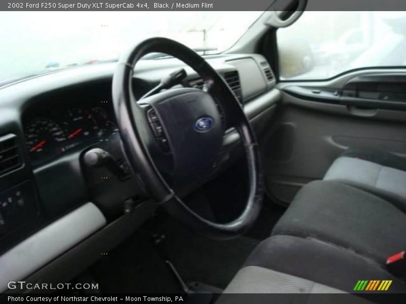 Black / Medium Flint 2002 Ford F250 Super Duty XLT SuperCab 4x4