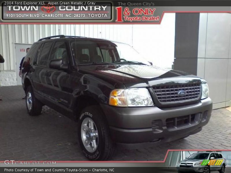 Aspen Green Metallic / Gray 2004 Ford Explorer XLS