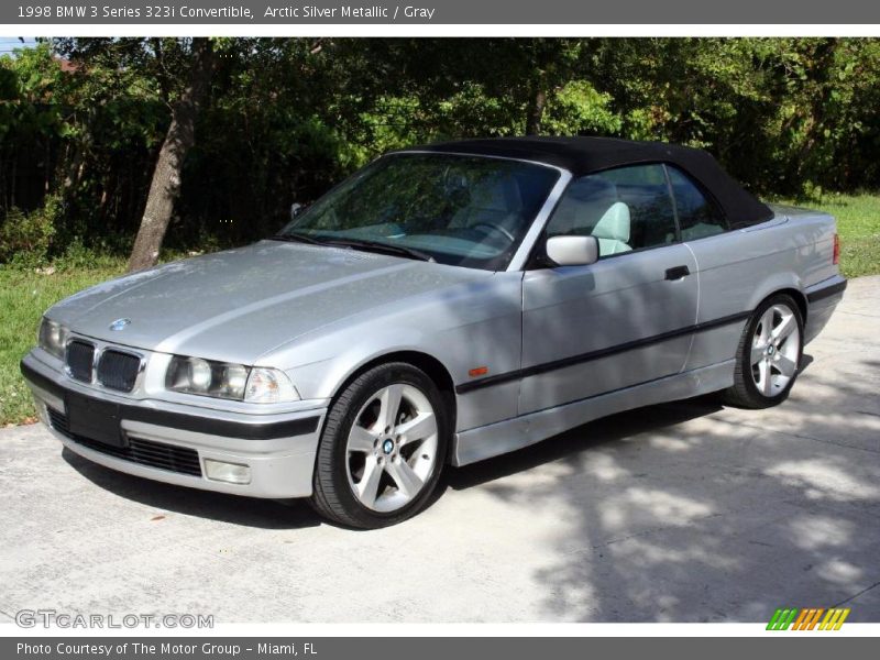 Arctic Silver Metallic / Gray 1998 BMW 3 Series 323i Convertible
