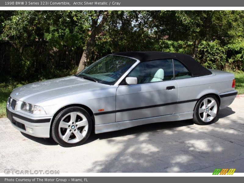 Arctic Silver Metallic / Gray 1998 BMW 3 Series 323i Convertible