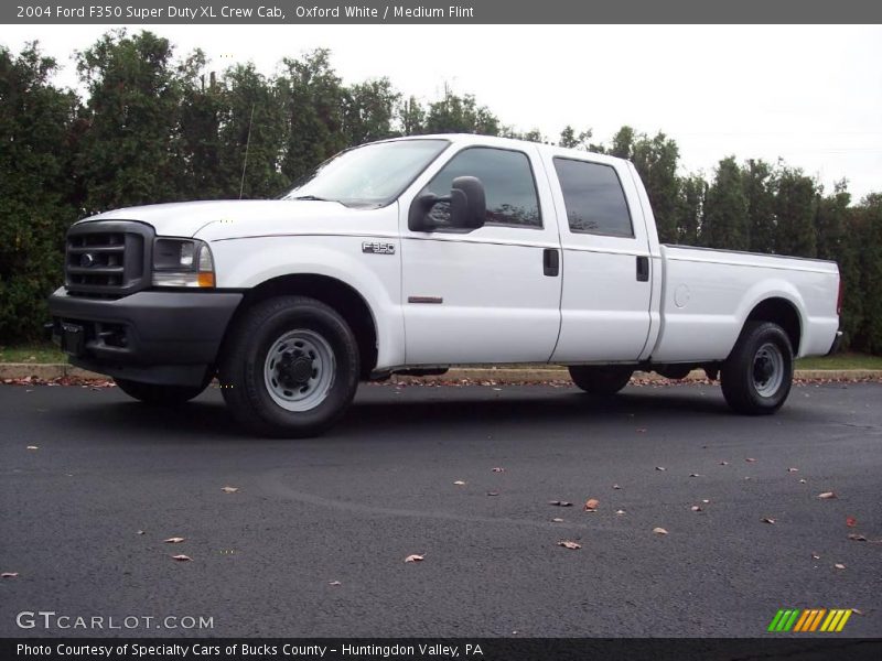 Oxford White / Medium Flint 2004 Ford F350 Super Duty XL Crew Cab
