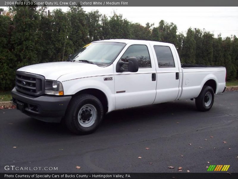 Oxford White / Medium Flint 2004 Ford F350 Super Duty XL Crew Cab