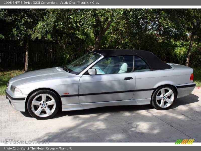 Arctic Silver Metallic / Gray 1998 BMW 3 Series 323i Convertible