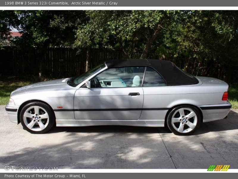 Arctic Silver Metallic / Gray 1998 BMW 3 Series 323i Convertible