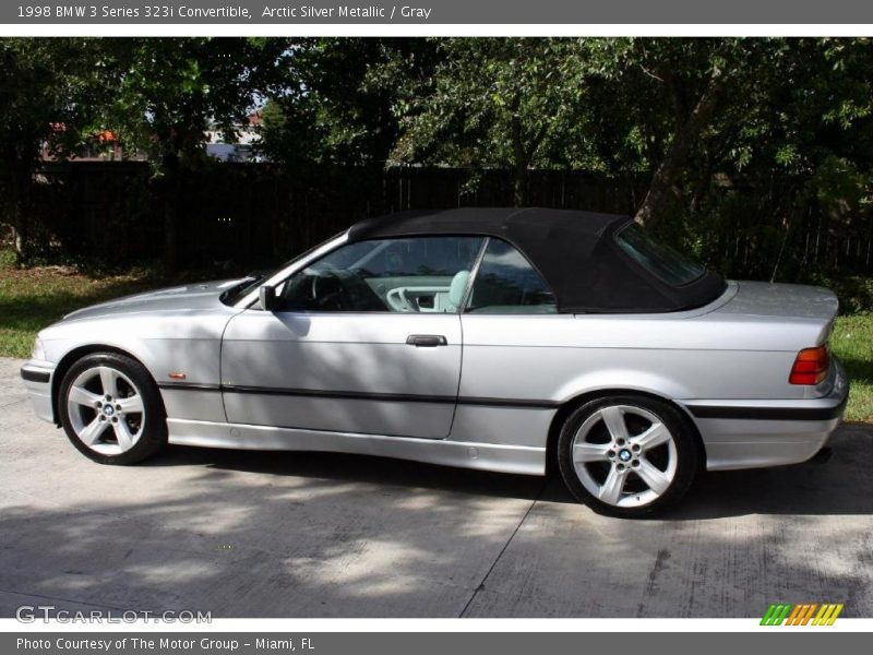 Arctic Silver Metallic / Gray 1998 BMW 3 Series 323i Convertible